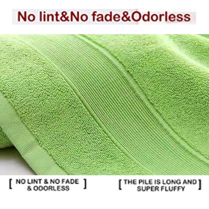 LRUUIDDE Bathroom Hand Towels 2 Set Cotton Hand Towel for Bath  Hand  Face  Kitchen  Super Soft  Highly Absorbent  Machine Washable  Size 14"" x 30"" (Green) - Image 5
