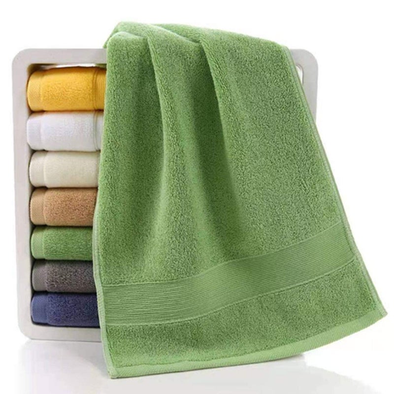LRUUIDDE Bathroom Hand Towels 2 Set Cotton Hand Towel for Bath  Hand  Face  Kitchen  Super Soft  Highly Absorbent  Machine Washable  Size 14"" x 30"" (Green) - Image 4
