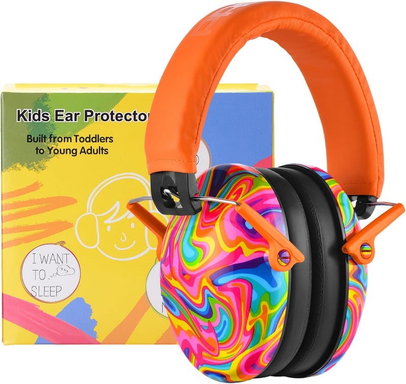 PROHEAR 032 Kids Ear Protection – Ear Muffs for Noise Reduction, 25NRR Noise Cancelling Headphones for Toddlers, Autism, Sensory Use, Hearing Protection – Orange - Image 1