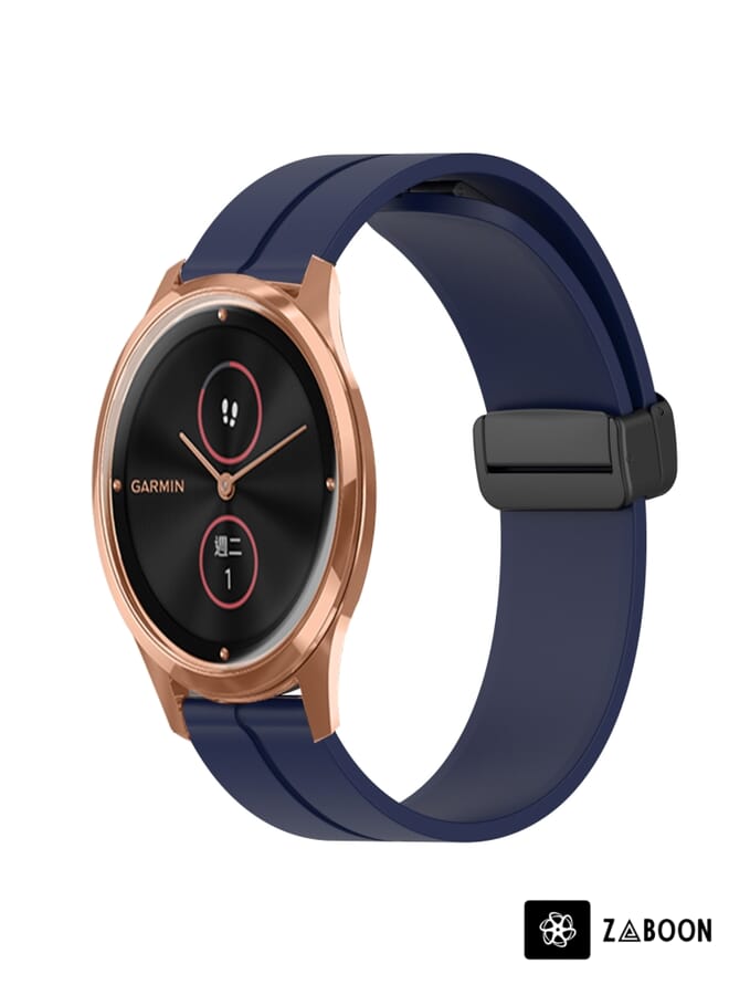 Zaboon Replacement Watch Band For Garminmove Luxe 20mm Solid Color Magnetic Clasp Silicone - Image 1