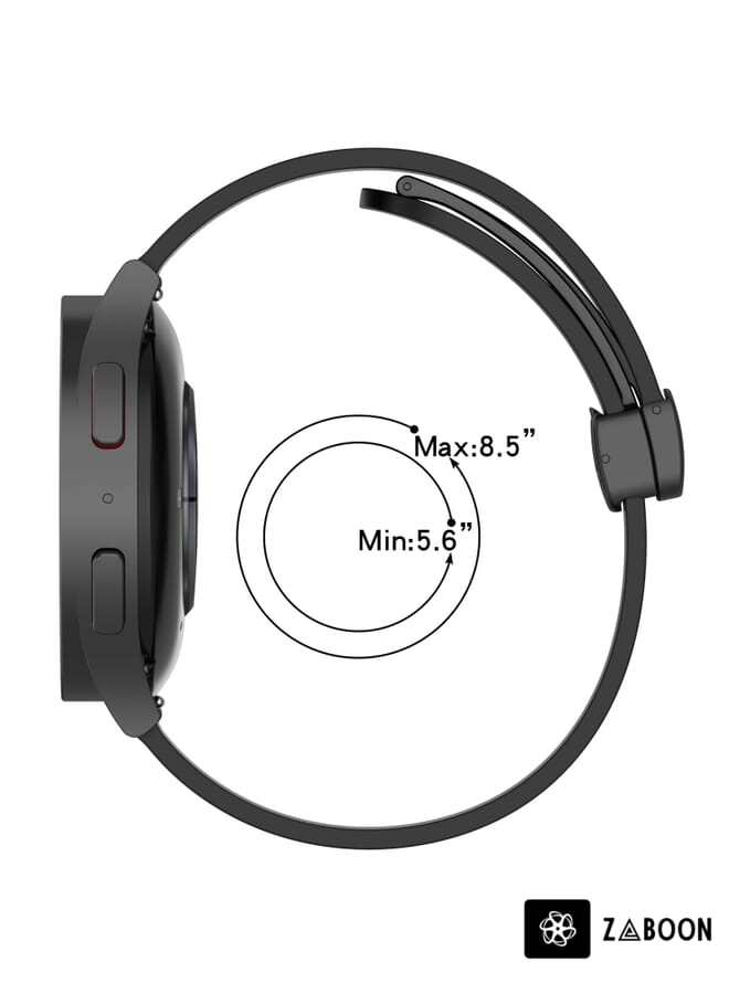 Zaboon Replacement Watch Band For Garminmove Luxe 20mm Solid Color Magnetic Clasp Silicone - Image 5