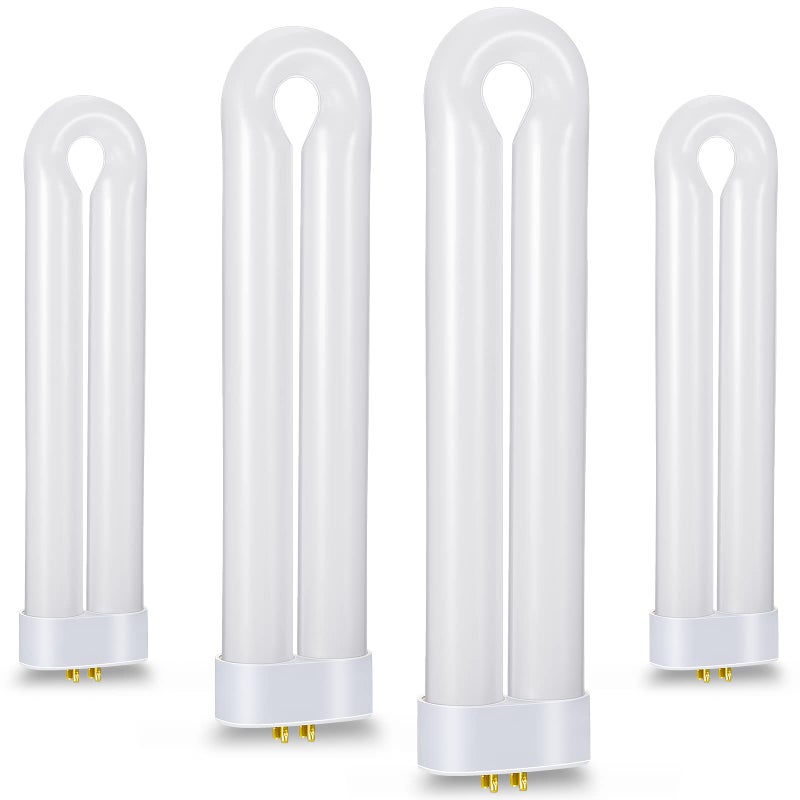 Kittmip Bug Zapper Replacement Bulb 15 W U Shaped Twin Tube Bulb Indoor Outdoor Bug Zapper Light with 4 Pin Base(White,4 Pieces) - Image 1
