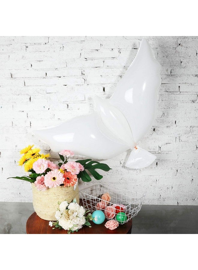 Gejoy 16 Pieces 41.3 Inch Peace Dove Balloons White Memorial to Release in Sky Pigeon Bird Balloons Ceremonies Party Decorations for Wedding Funeral Birthday Engagement Party - Image 5