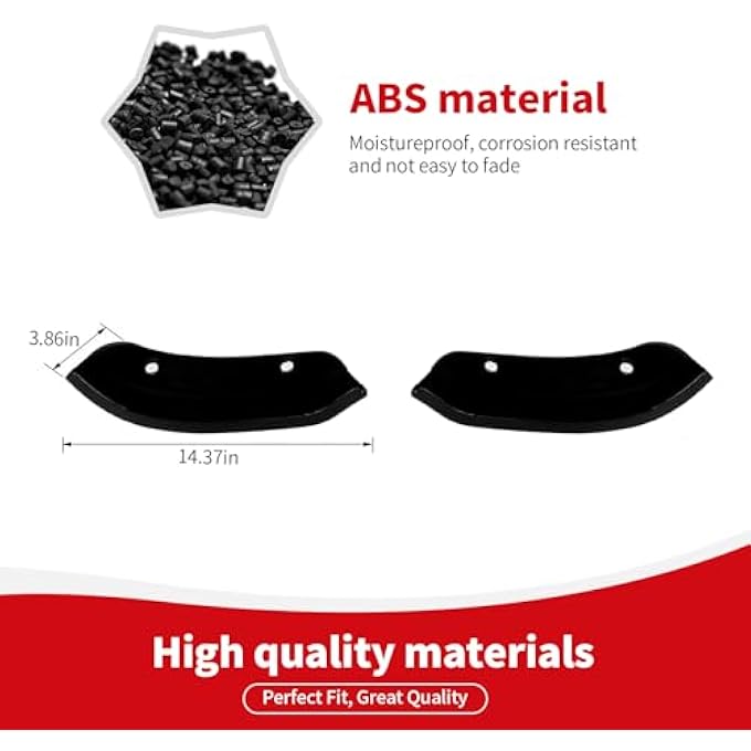 RAZPOY Front Bumper Lip Splitter Cover Trim Compatible with Dodge Challenger SRT Hellcat 2015-2024, Black (Not for Widebody) - Image 2