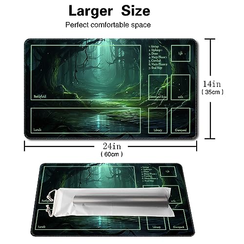 TCGMAT MTG Playmat Size 24x14in Free Storage Bags NonSlip Backing Printing Ideal for Card Game Enthusiasts TCG Playmat with ZoneMystery - Image 5
