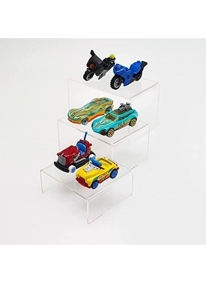 SMARTPOINTS - 2 Sets Acrylic Display Risers(3",4",5") Clear Product Stand,Cupcakes Holder Dessert Display Transparent Showcase Stands, Candy Bar Risers, Acrylic Lifts Display for Figures - Image 1