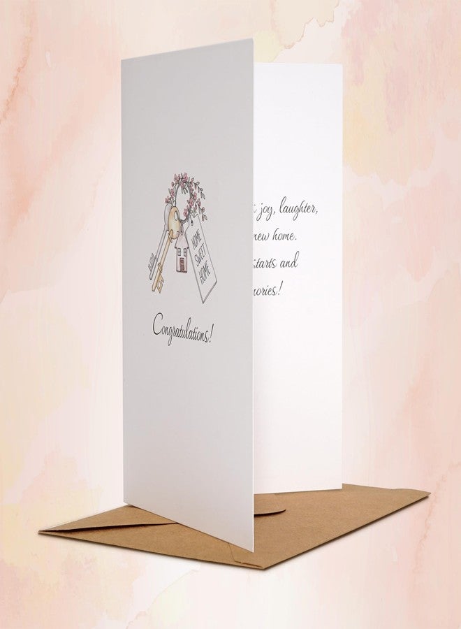 SEEBERY New Home Card, Funny Housewarming Greeting Card with Envelope - Congratulations Card for New Homeowners, Housewarming Gift for Women, Men, Couples, Friends, Family, Coworkers, Neighbors, Congratulations - Image 2