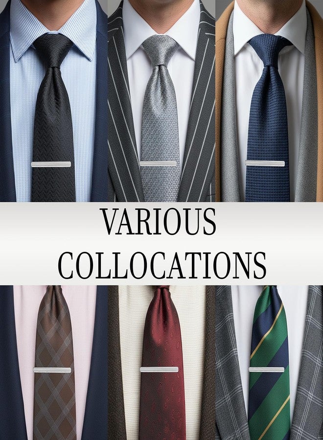 HAWSON مشابك ربطة عنق للرجال بحجم 2.3 بوصة من هوسون، بار ربطة عنق مطلي بالذهب الخفيف 14 قيراط، دبابيس رفيعة لربطة العنق لحفلات الزفاف، هدايا للرجال، ملحقات بدلة فريدة للرجال - Image 4