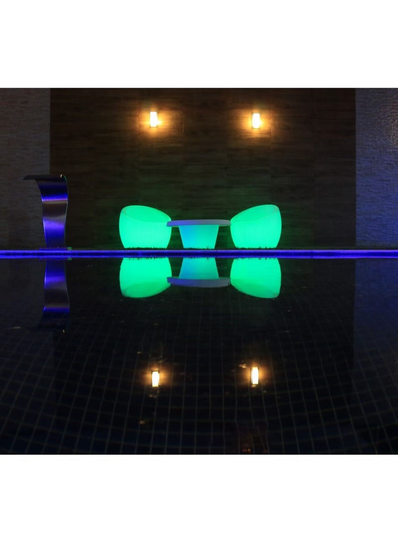 TRAMONTINA Since 1911,Made in Brazil-  Cona LumiÃ©re White Polyethylene Coffee Table With LED Lamp  - Image 5