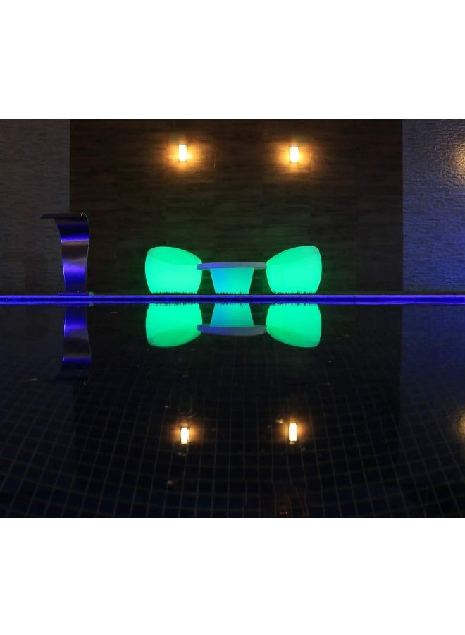 TRAMONTINA Since 1911,Made in Brazil-  Cona LumiÃ©re White Polyethylene Coffee Table With LED Lamp  - Image 2