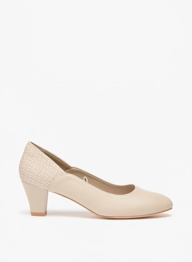 فلورا بيلا من شو إكسبرس Women's Printed Pumps with Block Heel