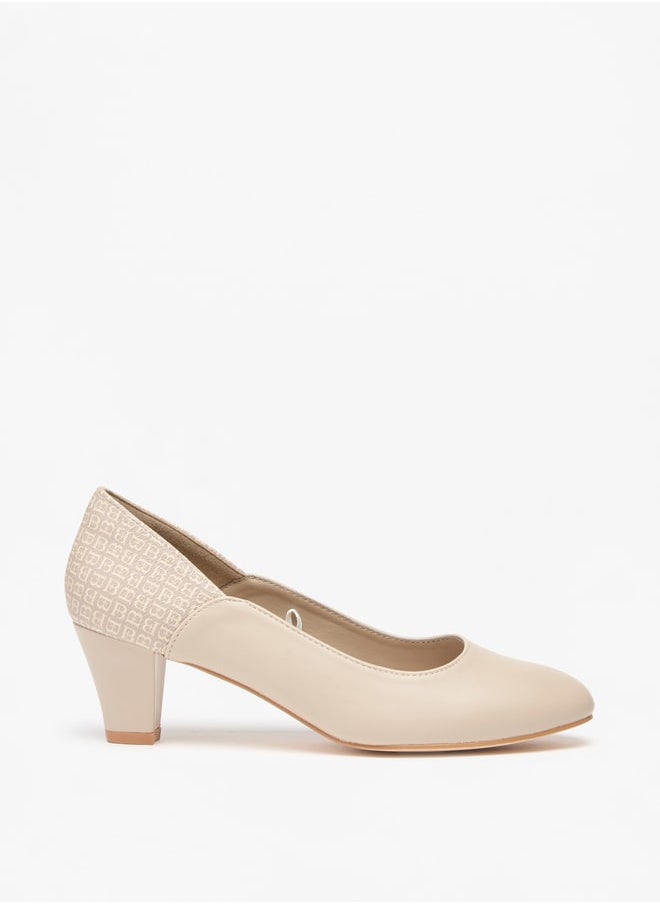 Flora Bella By Shoexpress - Women's Printed Pumps with Block Heel - Image 1