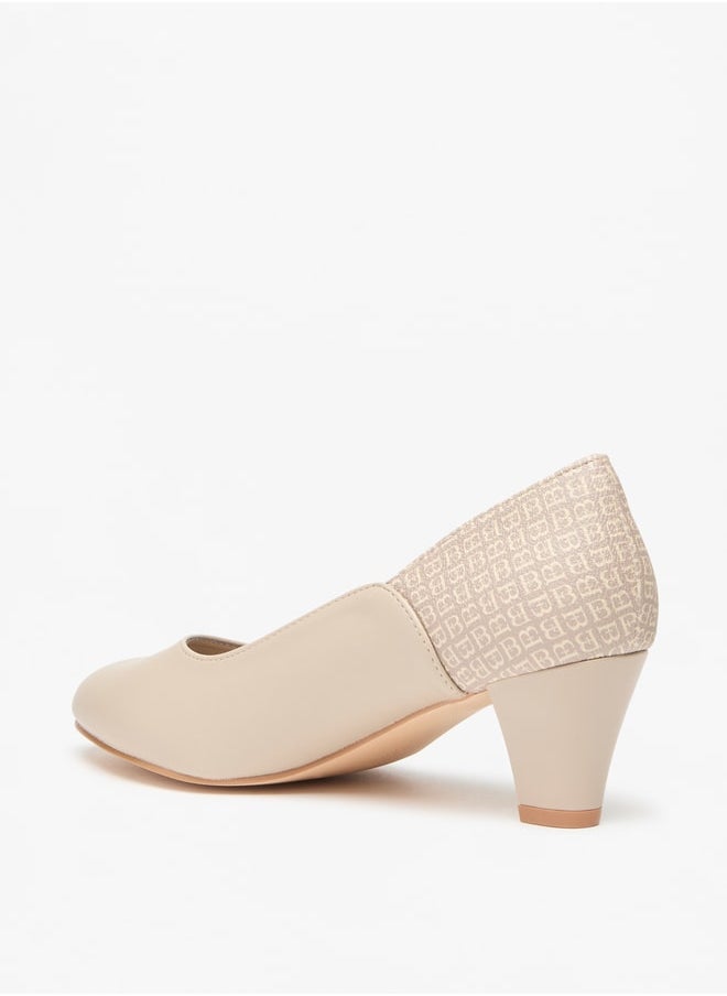 Flora Bella By Shoexpress - Women's Printed Pumps with Block Heel - Image 1
