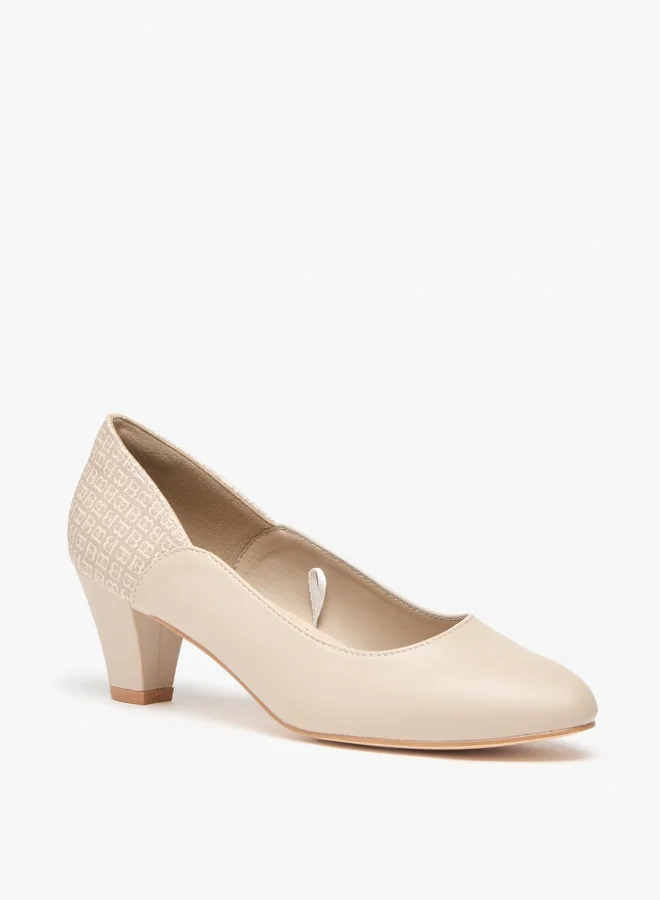 فلورا بيلا من شو إكسبرس Women's Printed Pumps with Block Heel