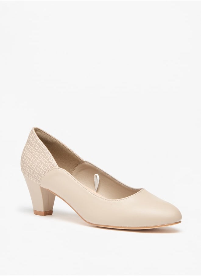Flora Bella By Shoexpress - Women's Printed Pumps with Block Heel - Image 1