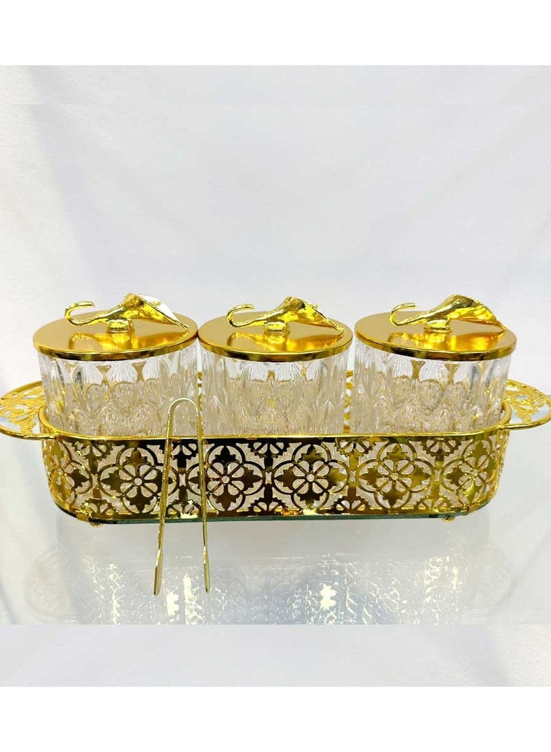Golden Premium Incense Burner Set for Home Fragrance and Decore- ZXL105