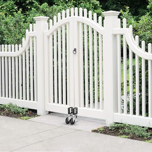 Ronlap Gate Wheels for Wooden Gate, Gate Caster Wheel Spring Loaded for Metal Tube Swing Gate Fence Gate Wheel for Gates Heavy Duty Outdoor Farm Vinyl Wood Gate Rollers, 220 Lbs, 4 Inches, Black - Image 5