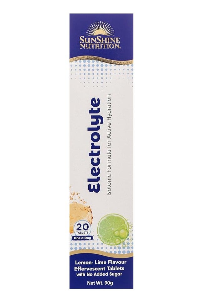 SUNSHINE NUTRITION Isotonic Electrolyte Effervescent, 20 Tablets ( Package May Vary)  - Image 1