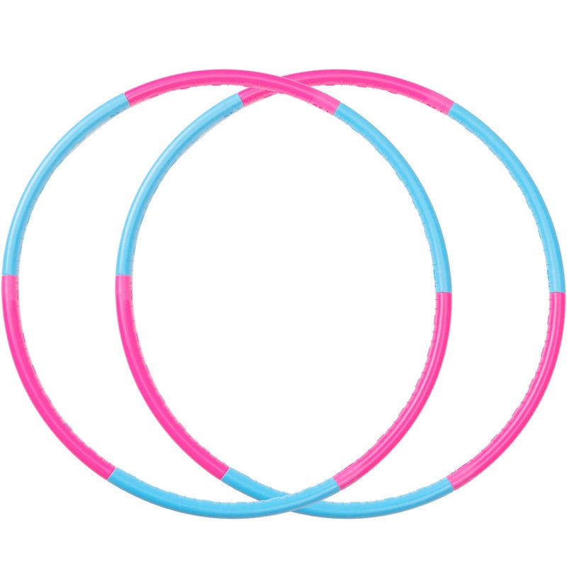 Liberry 2 Packs Kids Exercise Hoop, Detachable & Size Adjustable Toy Hoop, Professional Hoola Rings, Sport Gift in Blue, Pink - Image 1