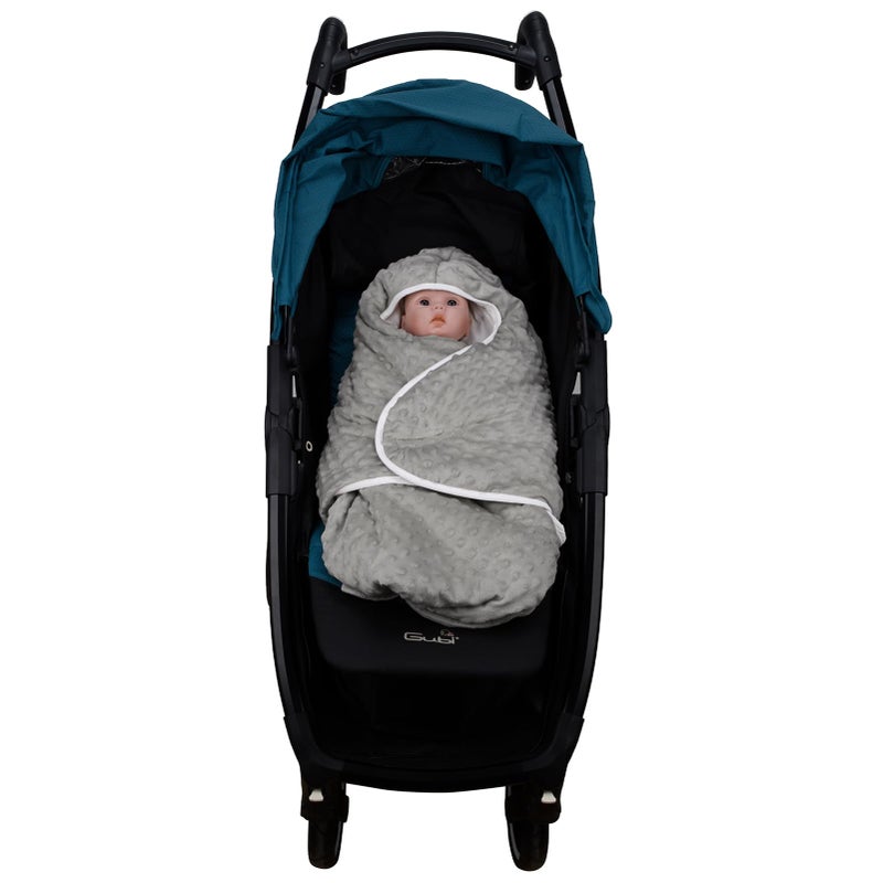Bebamour Car Seat Covers Baby Swaddle Blanket Car Seat Blanket Newborn Swaddle Wrap Baby Bunting Bag Baby Swaddle for Girls Boys(Grey) - Image 4