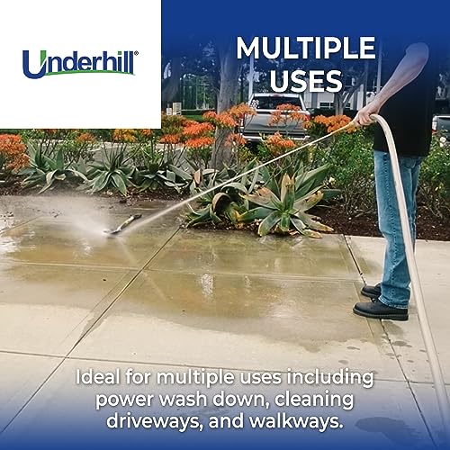 Underhill PowerBlast Super Sweeper 6-Inch Garden Water Hose Nozzle, Sprayer, Jet, 7 GPM 80 PSI, 3/4-Inch Thread Inlet, Heavy-Duty Adjustable, SN6-75 - Image 4