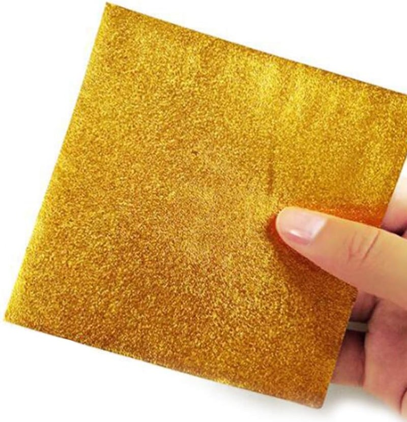 comfrt 200Pcs Square Golden Aluminium Foil Candy Wrappers, 8x8 Inches Sugar Wraps Paper for DIY Candies and Chocolate Packaging, for Party Wedding Birthday Christmas - Image 4
