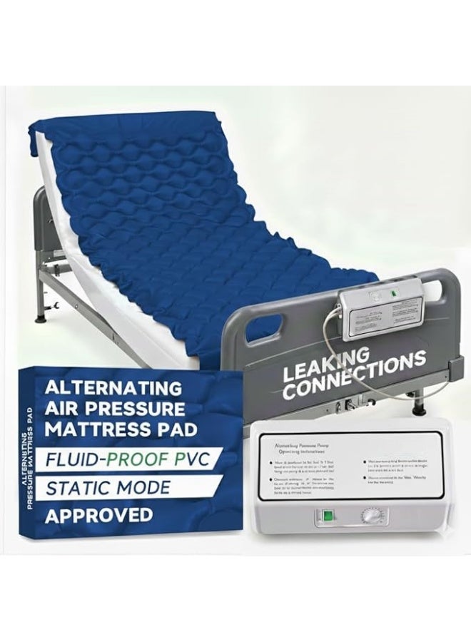 Alternating Air Mattress Topper with Air Pump, Inflatable Mattress Pad 36 × 78 × 3 Inches