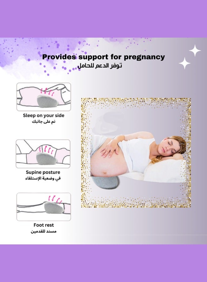 Maternity pillow memory Foam Woman Stomach Sleepers Side Lower Back Pillow for Pregnant Washable Breathable Cover, maternity pillow multipurpose size (50 x 45 x 12cm) - Image 5