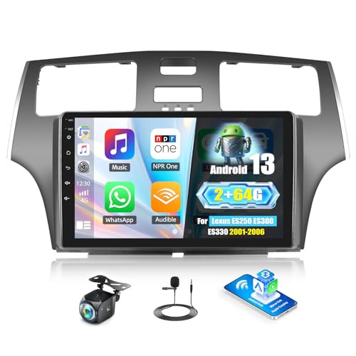 SIXWIN Android Car Stereo for Lexus ES250 ES300 ES330 20012006 with Carplay Android Auto Mirror Link 9 inch Touchscreen with GPS Navigation WiFi 26UI Bluetooth FM Backup Camera - Image 1