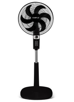 Castle Castle Stand Fan 18 Inches 6 Blades 3 Speeds, Black - FAS 2018 