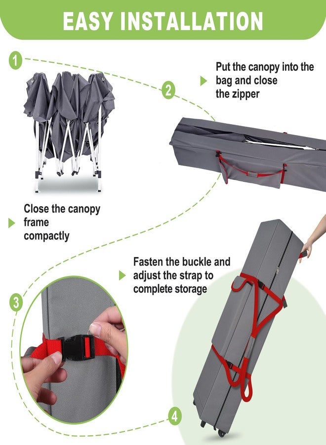 Cuddly Nest Wheeled Canopy Bag Replacement for 10x20 Pop Up Canopy Tent-Rolling Carry Storage Bag with Sturdy Handles,Large Pocket,Buckle Strap - Image 5