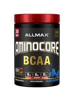 AllMax Nutrition Aminocore Bcaa Powder 8.18 Grams Of Amino Acids Intra And Post Workout Recovery Drink Gluten Free Blue Raspberry 315 G  - Image 1