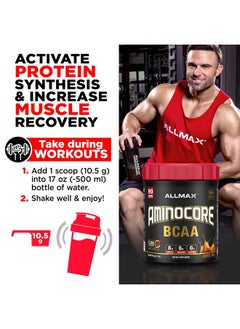 AllMax Nutrition Aminocore Bcaa Powder 8.18 Grams Of Amino Acids Intra And Post Workout Recovery Drink Gluten Free Blue Raspberry 315 G  - Image 5