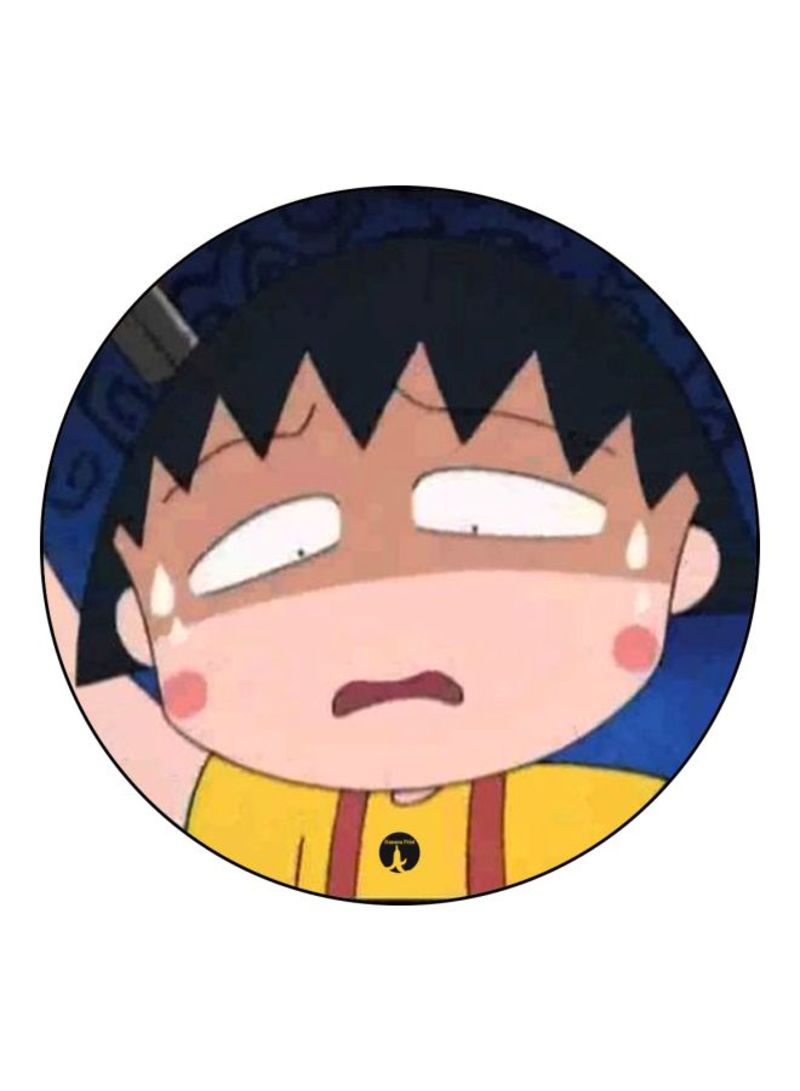 RKN The Anime Chibi Maruko Chan Printed Mouse Pad  Yellow/Beige/Black