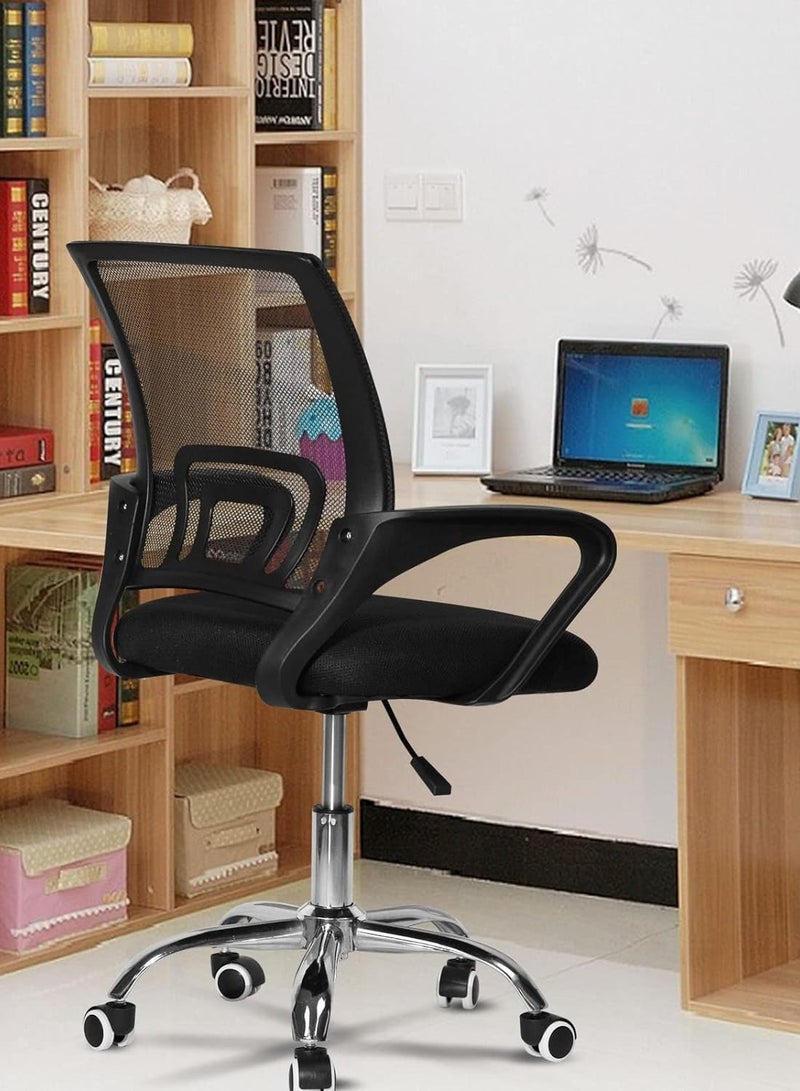 Ergonomic Office Chair Swivel Mesh Chair Computer Chair Upgraded Home Office Desk Chair Gaming Chair Executive Task Chair with Lumbar Support for Home Office - Black