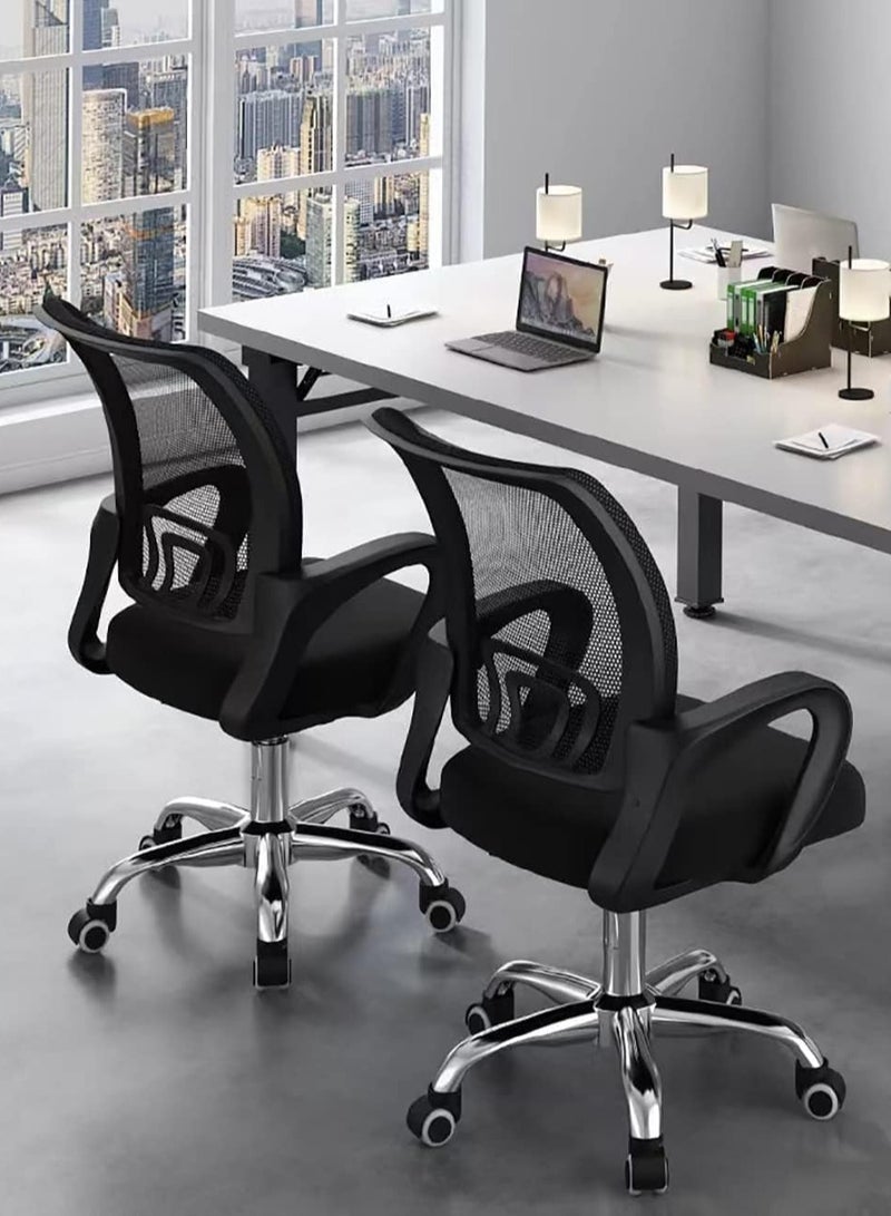 Ergonomic Office Chair Swivel Mesh Chair Computer Chair Upgraded Home Office Desk Chair Gaming Chair Executive Task Chair with Lumbar Support for Home Office - Black