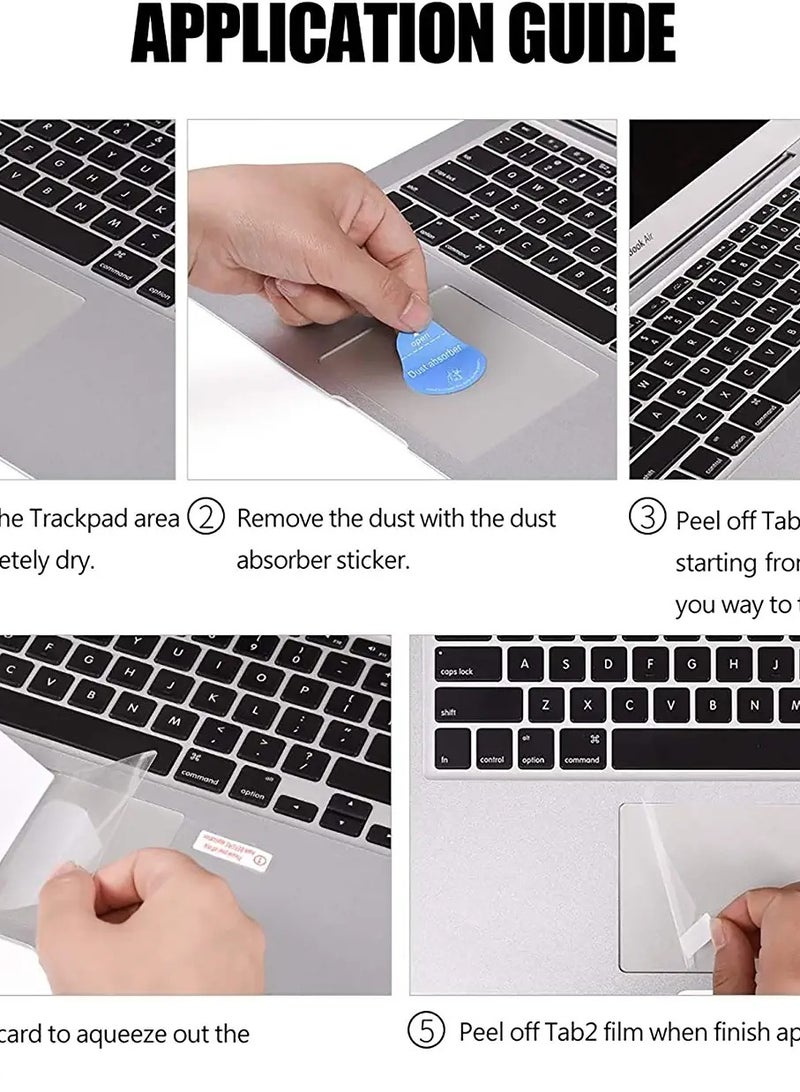 عبوتان من واقي لوحة التتبع لجهاز 2020-2022 MacBook Pro 13 بوصة A2338 M2 M1 A2289 A2251 غطاء وسادة المسار لجهاز 2020 MacBook Pro 13.3 مع ملحقات الكمبيوتر المحمول Touch Bar Touch ID - شفاف - Image 5