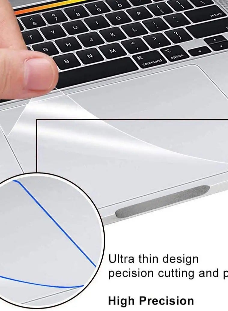 عبوتان من واقي لوحة التتبع لجهاز 2020-2022 MacBook Pro 13 بوصة A2338 M2 M1 A2289 A2251 غطاء وسادة المسار لجهاز 2020 MacBook Pro 13.3 مع ملحقات الكمبيوتر المحمول Touch Bar Touch ID - شفاف - Image 2