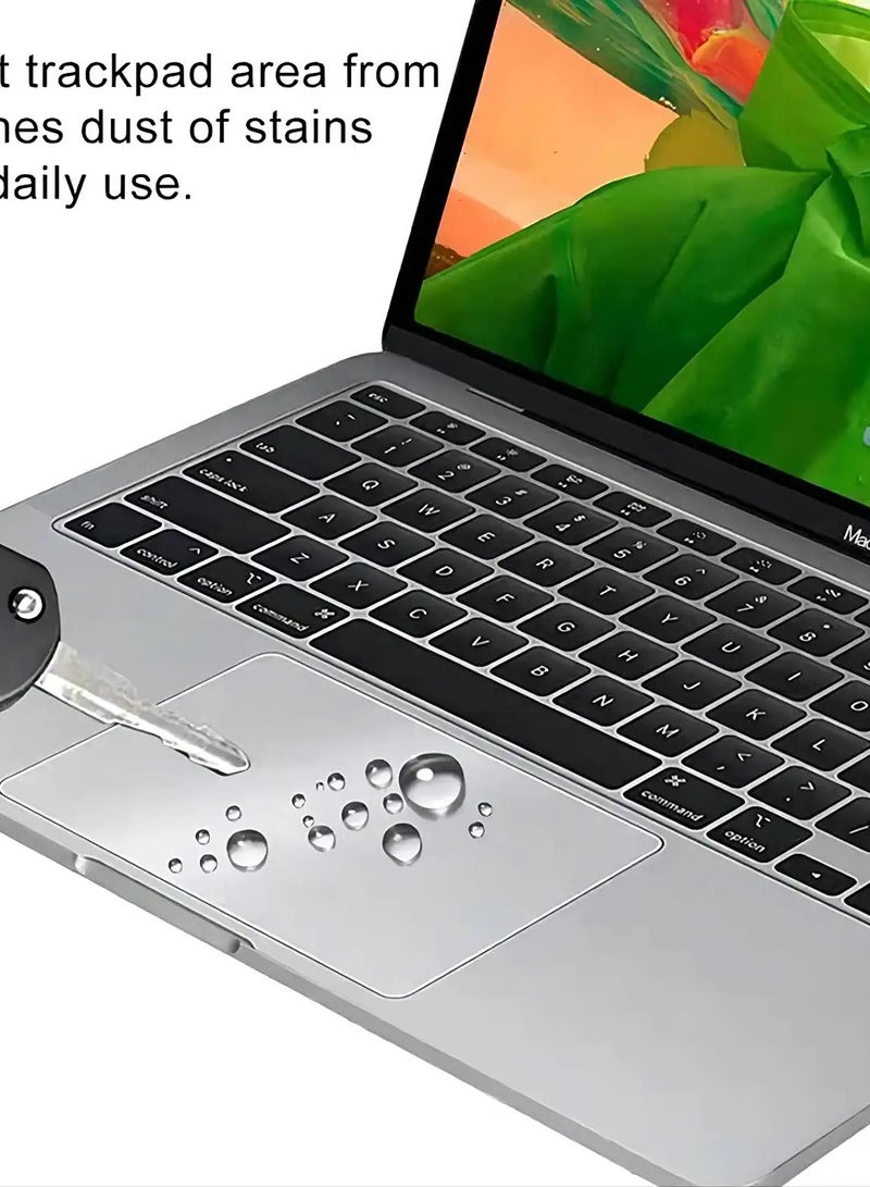عبوتان من واقي لوحة التتبع لجهاز 2020-2022 MacBook Pro 13 بوصة A2338 M2 M1 A2289 A2251 غطاء وسادة المسار لجهاز 2020 MacBook Pro 13.3 مع ملحقات الكمبيوتر المحمول Touch Bar Touch ID - شفاف - Image 3