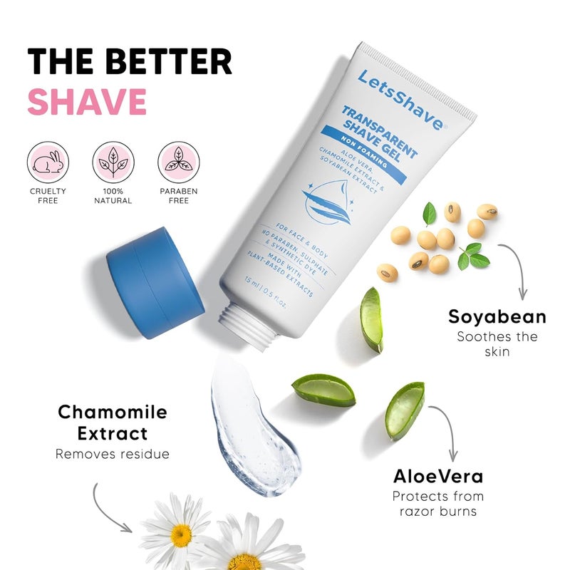 Lets Shave Evior Face & Eyebrow Razor For Women - Pack of 6 + Free Transparent Shave Gel 15ml | Skin-Safe Hair Removal Razors | For Eyebrows, Upper Lip, Forehead, Peach Fuzz | 300 Days of Dermaplaning - Image 4