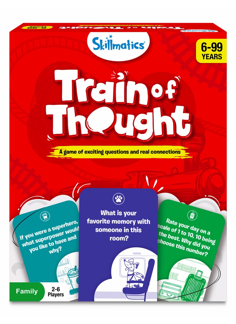 Skillmatics Train of Thought, Fun for Family Game Night, Educational Toys, Travel Card Games for Kids, Teens and Adults, Gifts for Boys and Girls Ages 6, 7, 8, 9 and Up  - Image 1