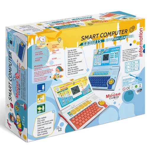 Storio Educational Kids Laptop Learning Toy for Boys & Girls Age 2–5 Years | Fun Activity Computer Toy | Learn Alphabet, Letters, Words, Numbers, Games, Music | Interactive Learning Toy - Orange - Image 4