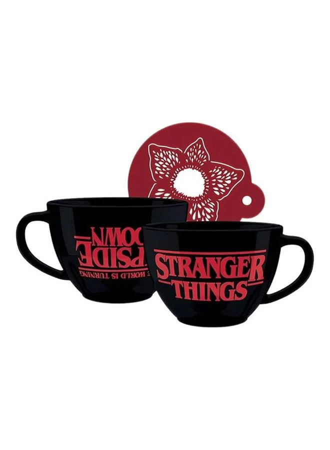 Pyramid Pyramid St World Is Turning Upside Down Cappuccino Mug And Stencil Set