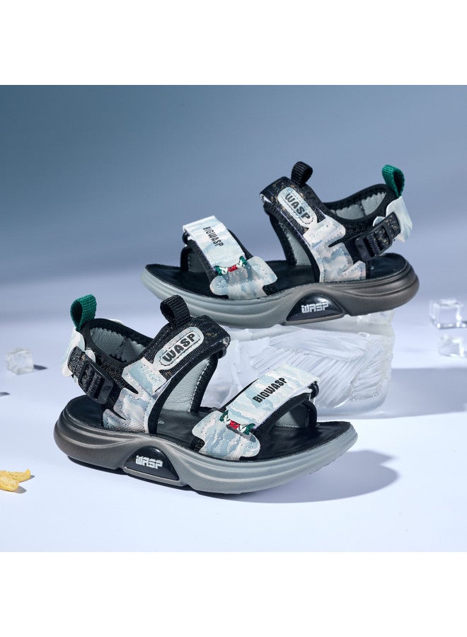 Bumblebee صنادل صيفية للأولاد جديدة صنادل مفتوحة الأصابع للأولاد الكبار صنادل رياضية بأرضية ناعمة أحذية شاطئية عصرية - Image 2