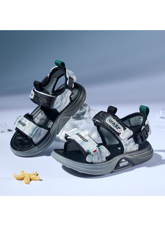 Bumblebee صنادل صيفية للأولاد جديدة صنادل مفتوحة الأصابع للأولاد الكبار صنادل رياضية بأرضية ناعمة أحذية شاطئية عصرية - Image 3