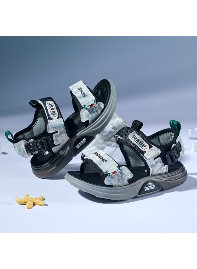 Bumblebee صنادل صيفية للأولاد جديدة صنادل مفتوحة الأصابع للأولاد الكبار صنادل رياضية بأرضية ناعمة أحذية شاطئية عصرية - Image 4