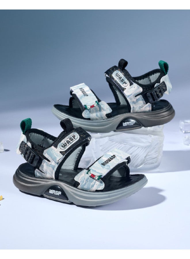 Bumblebee صنادل صيفية للأولاد جديدة صنادل مفتوحة الأصابع للأولاد الكبار صنادل رياضية بأرضية ناعمة أحذية شاطئية عصرية - Image 1