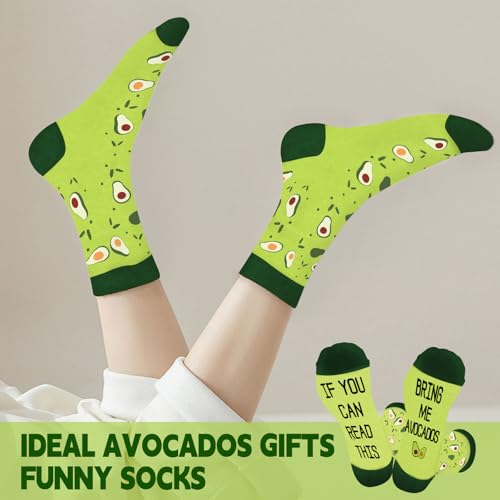 Zhirlyn Avocado Gifts for Women Avocado Themed Gifts for Avocado Lovers Include 16oz Glass Cup, Makeup Bag Socks 5 Hair Ties, Keychain & 50 Stickers for Birthday Christmas (Classic) - Image 5