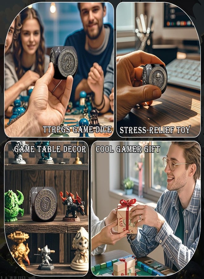 Haxtec Spinner Dice 7-in-1 Metal DND Dice Set Unique Dice Spinner Goblins Metal D&D Die for Dungeons and Dragons DND Gifts - Image 5