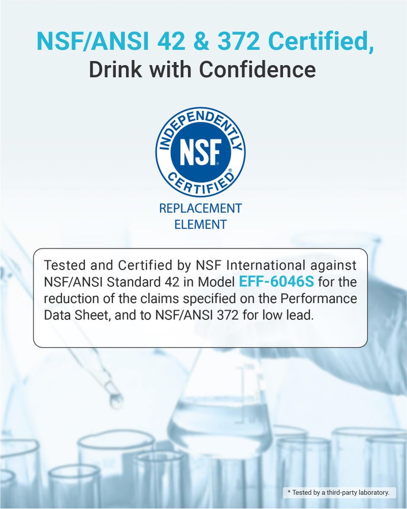 AquaCrest AQUA CREST LT1000PC ADQ747935 MDJ64844601 Refrigerator Water Filter, Replacement for LGÂ® LT1000PÂ®, LT1000PC, LT1000PCS, ADQ74793501, ADQ74793502, LFXS26973S, Kenmore 469980, 9980, 3 Filters - Image 4